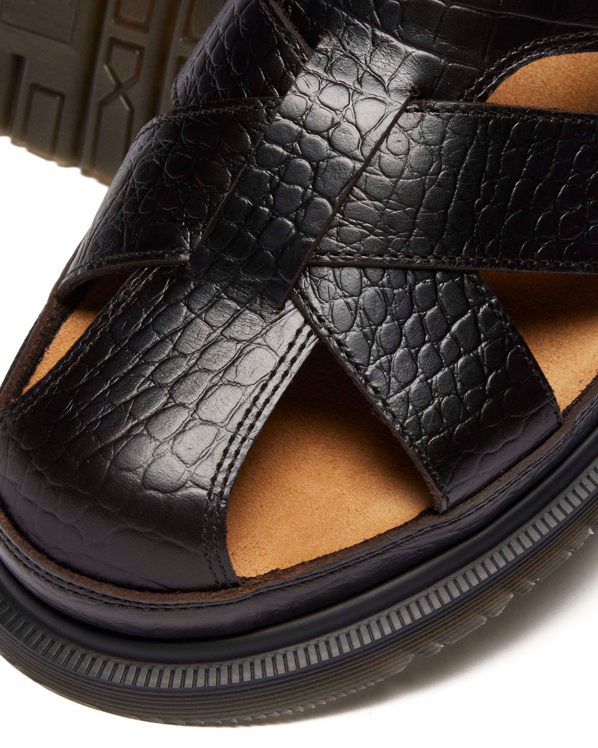 Fisherman Crocodile Analine Leather Sandals