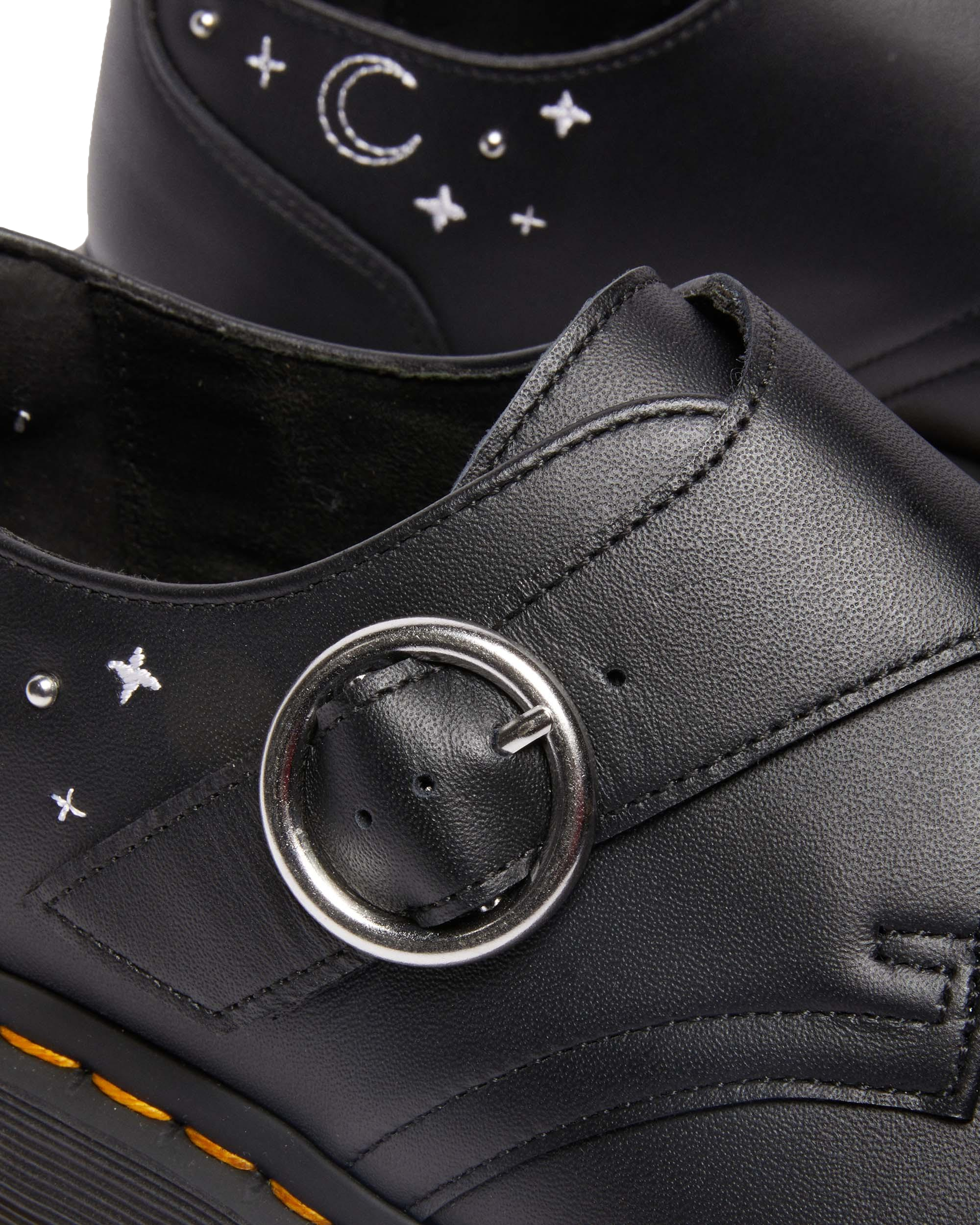 Monk Celestial Moth Leather Platform Shoes