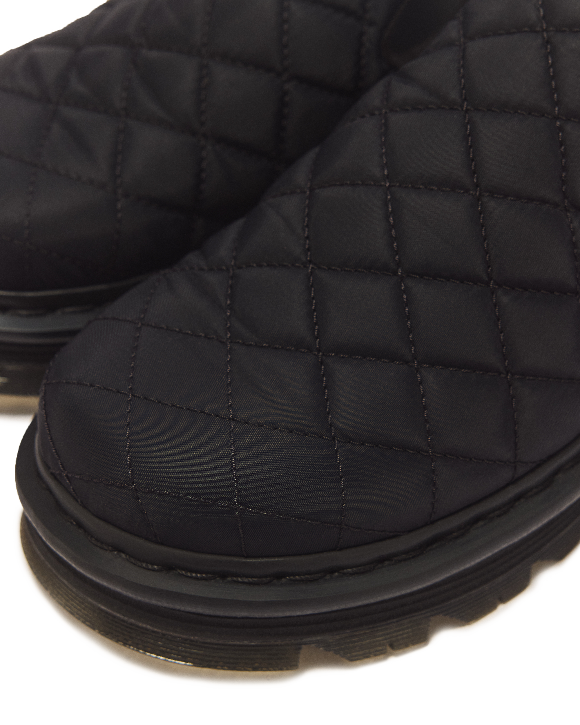 Zebzag Quilted Canvas Platform Mules