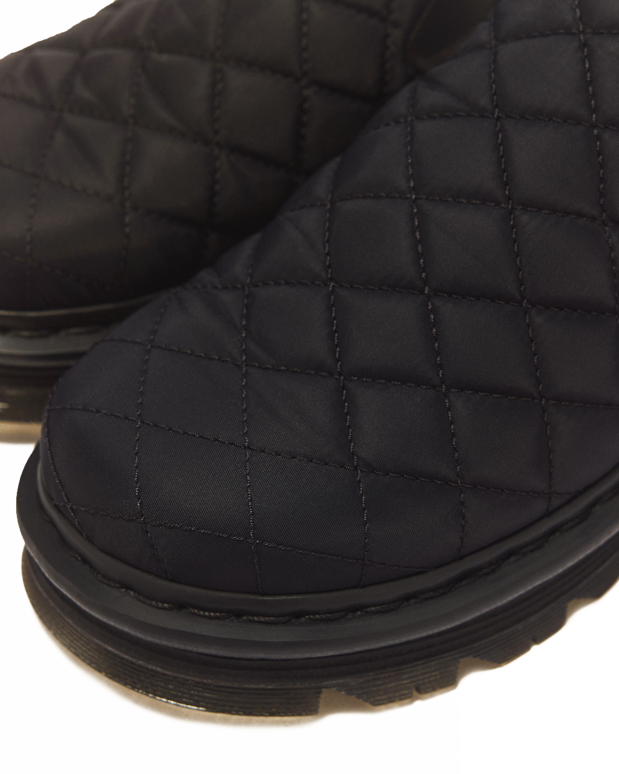 Zebzag Quilted Canvas Platform Mules