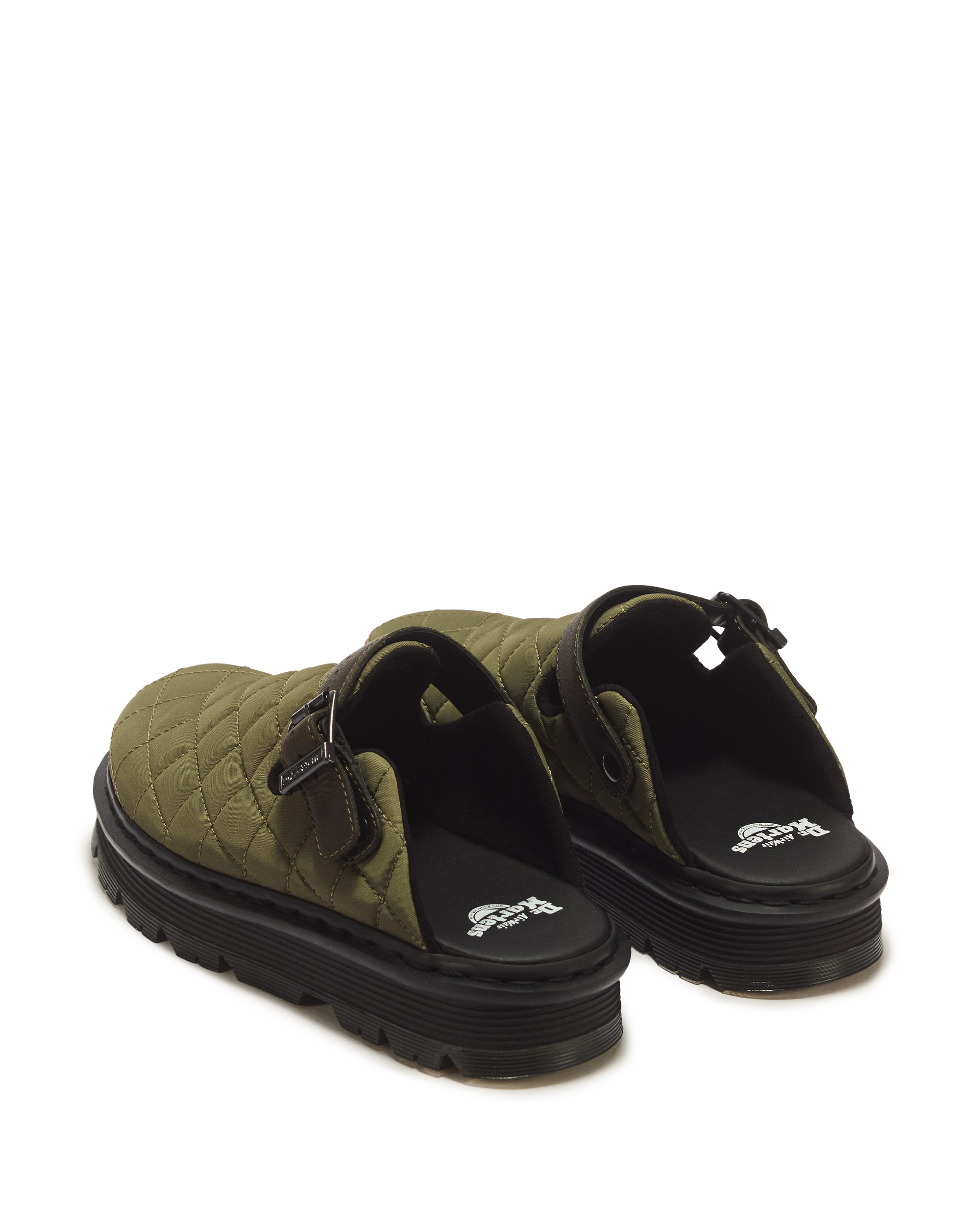 Zebzag Quilted Canvas Platform Mules