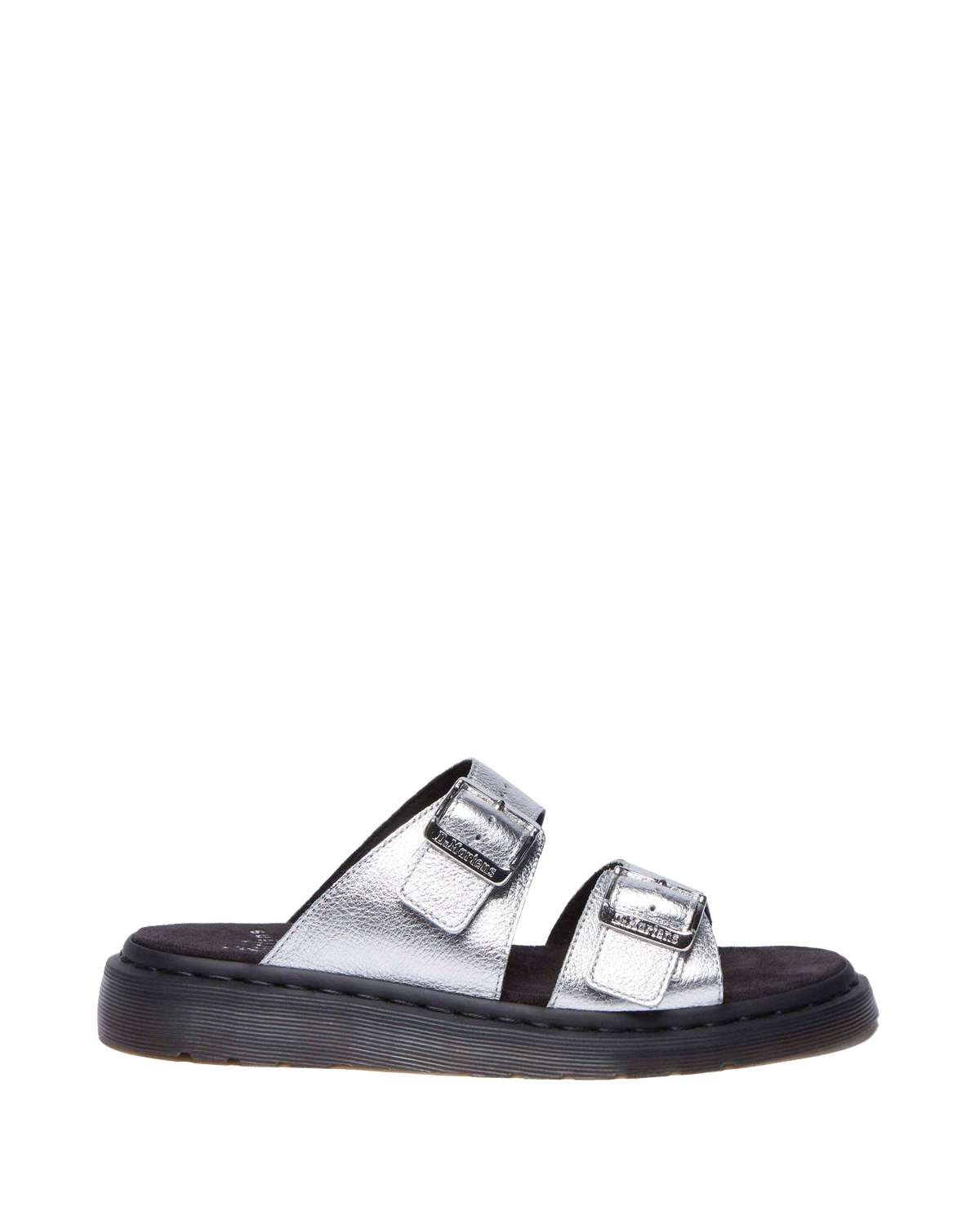 Josef metallic leather slide sandals