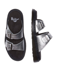 Josef metallic leather slide sandals