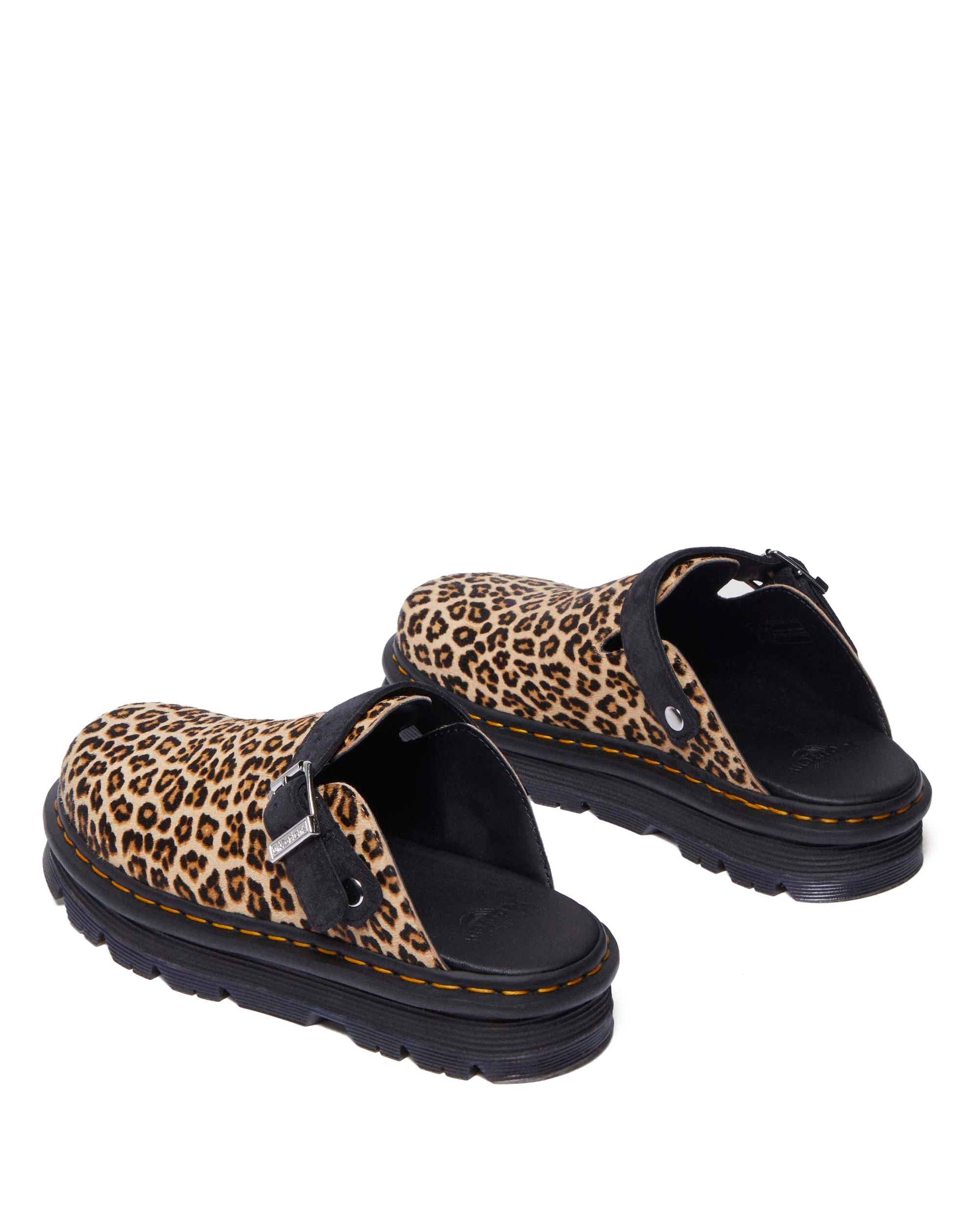 Zebzag Leopard Casual Slingback Platform Mules