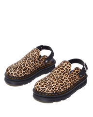 Zebzag Leopard Casual Slingback Platform Mules