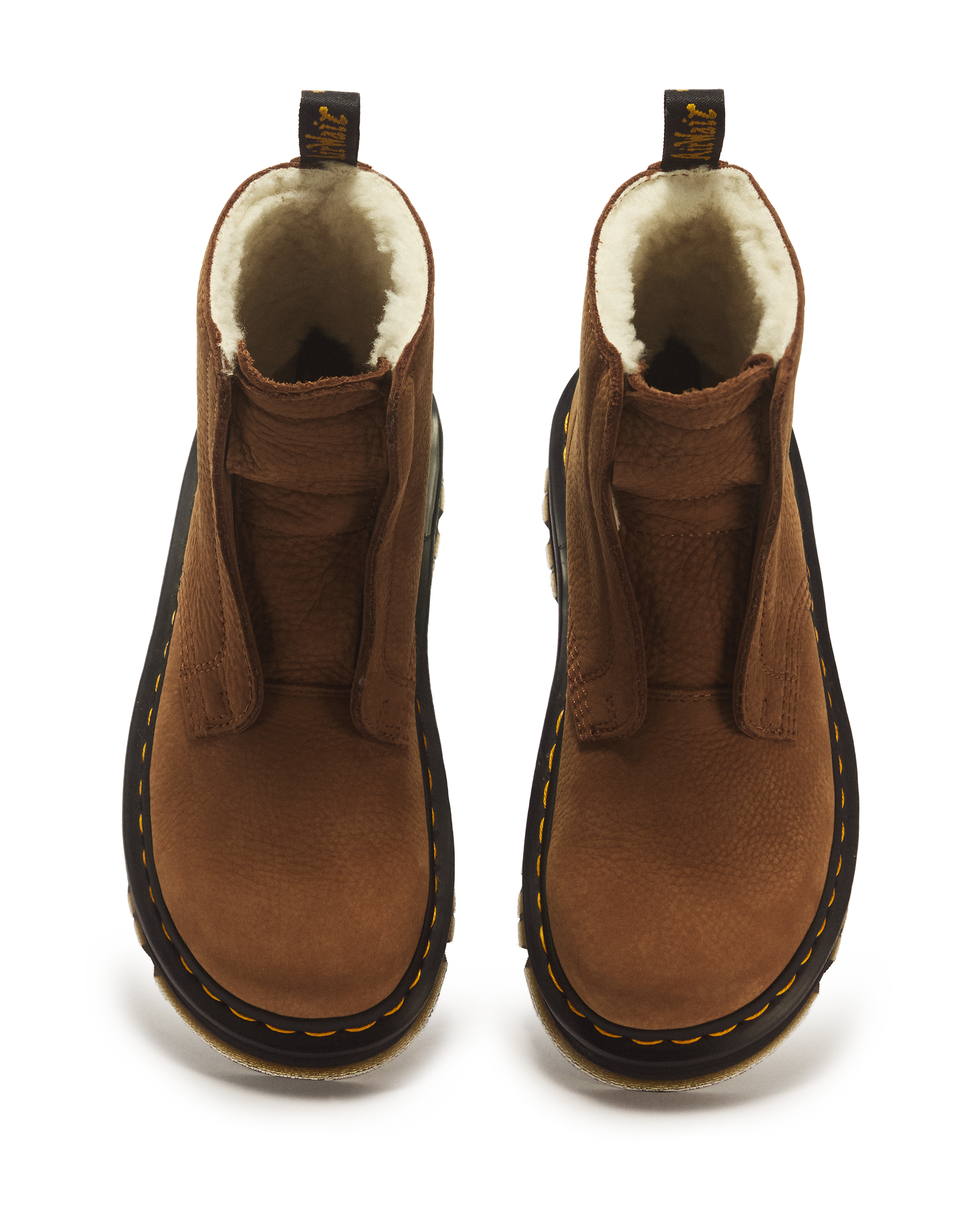 ZEBZAG LACELESS WARM LINED SLIP ON NUBUCK BOOTS