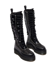 XTRM FRILL PLATFORM LEATHER BOOTS