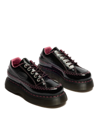 Buzz 5-Eye Distressed Patent Leather Shoes