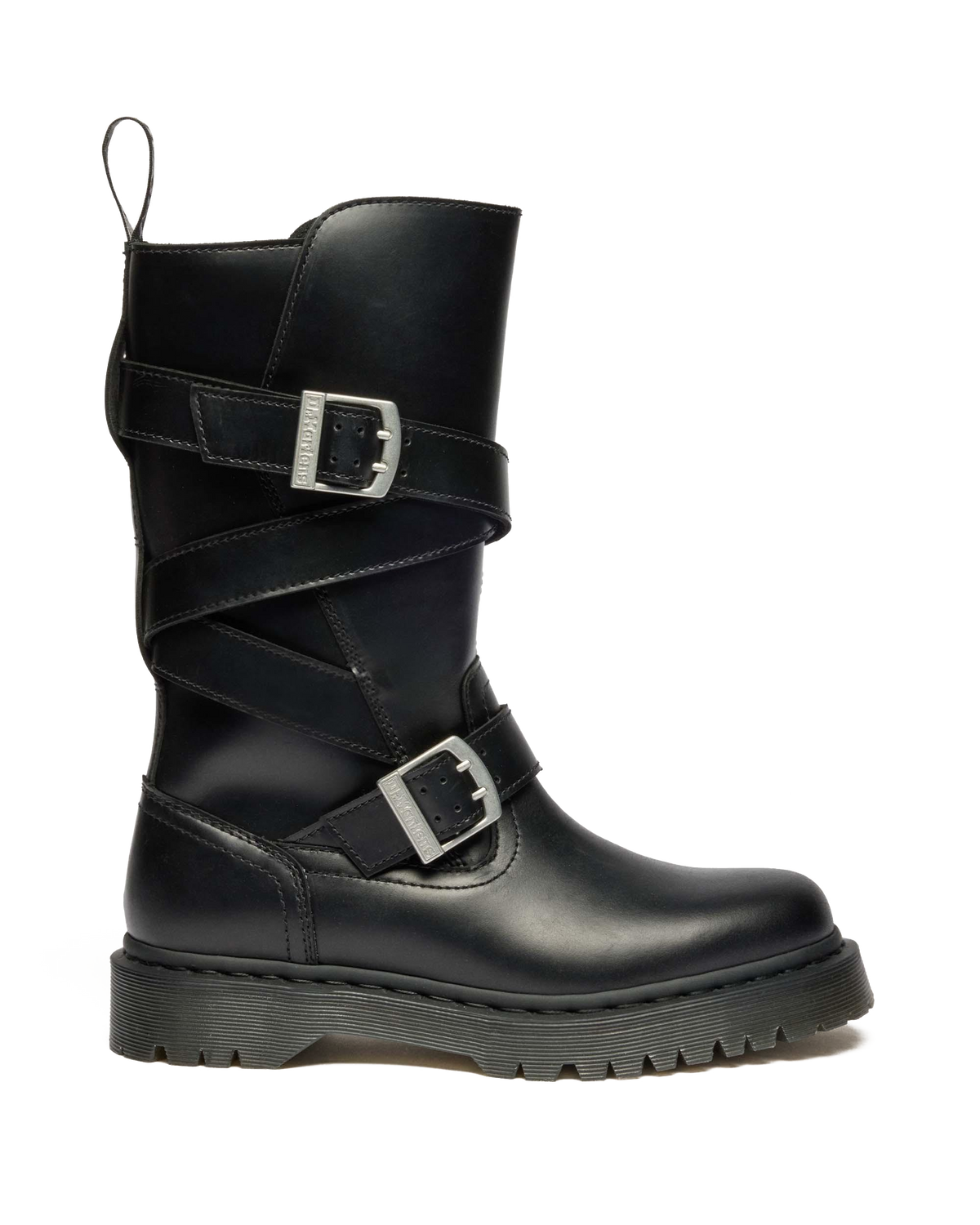 Anistone Two Strap Leather Biker Boots