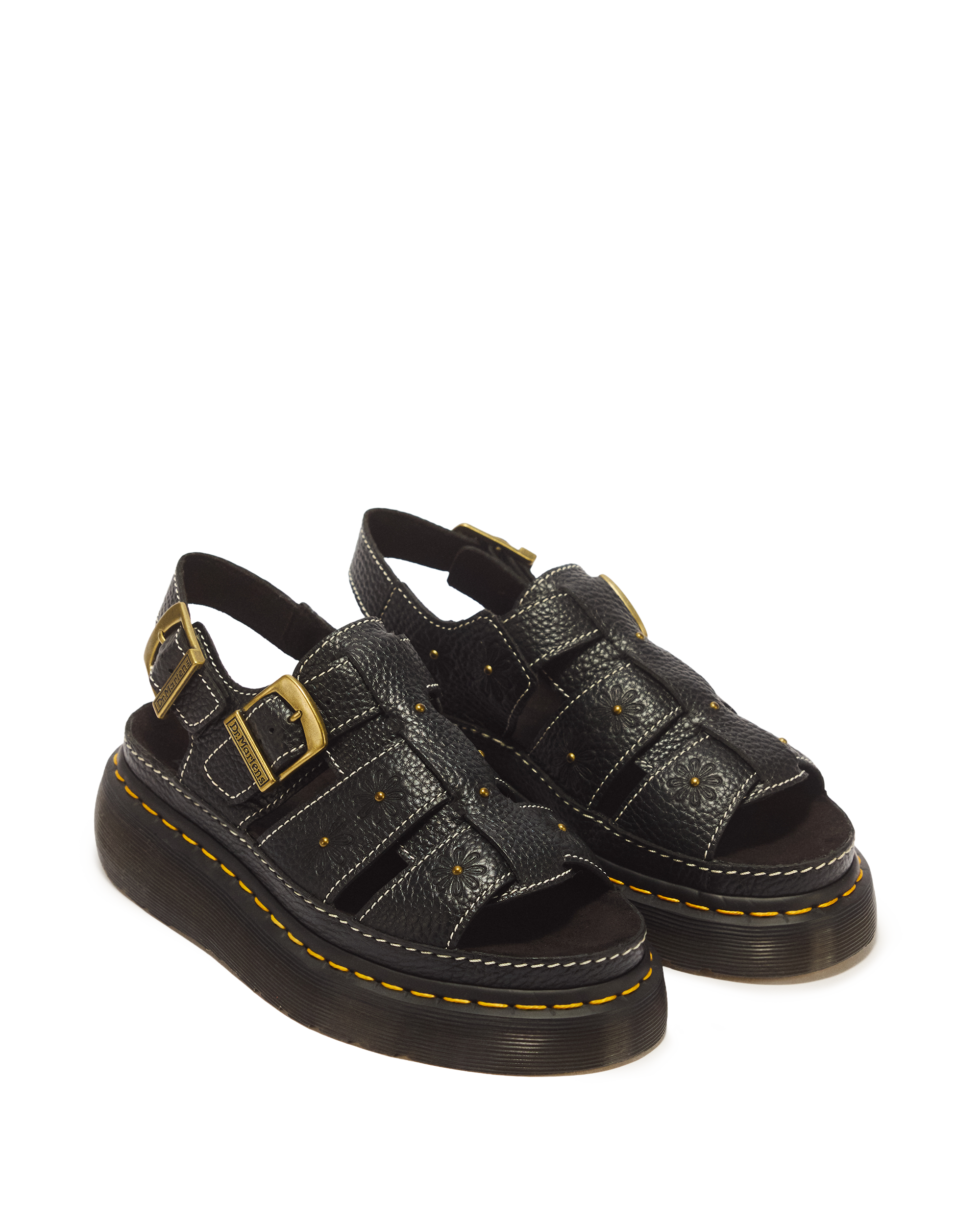 Wrenlie Open Toe Nappa Leather Fisherman Platform Sandals