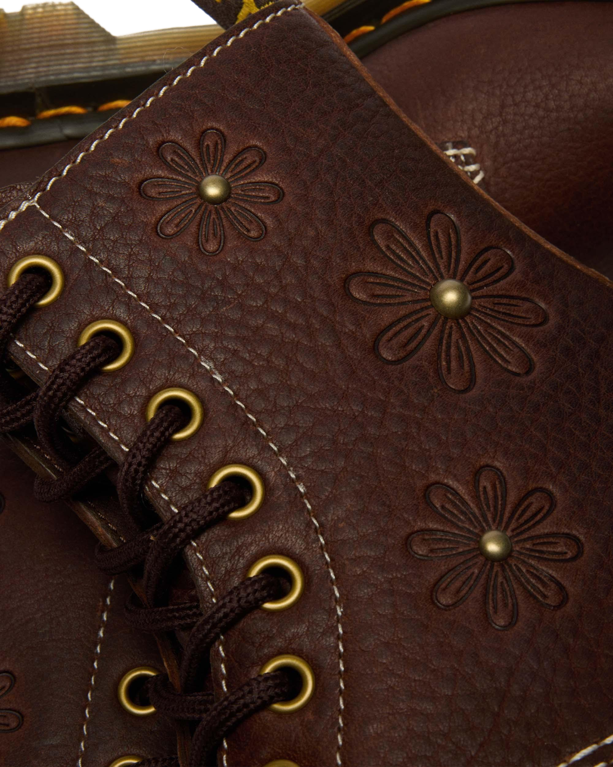 1460 Pascal Flower Grizzly Leather Boots
