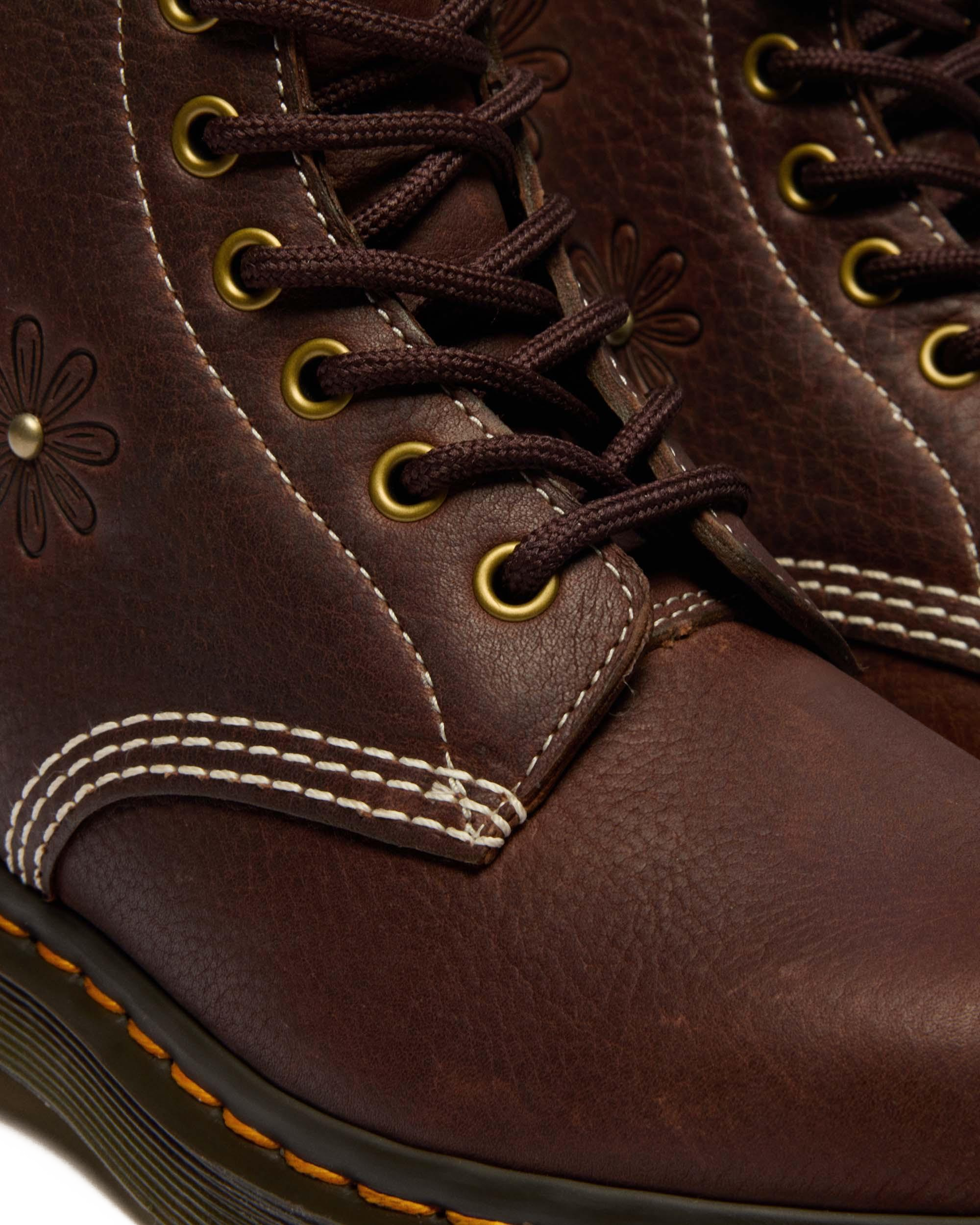 1460 Pascal Flower Grizzly Leather Boots