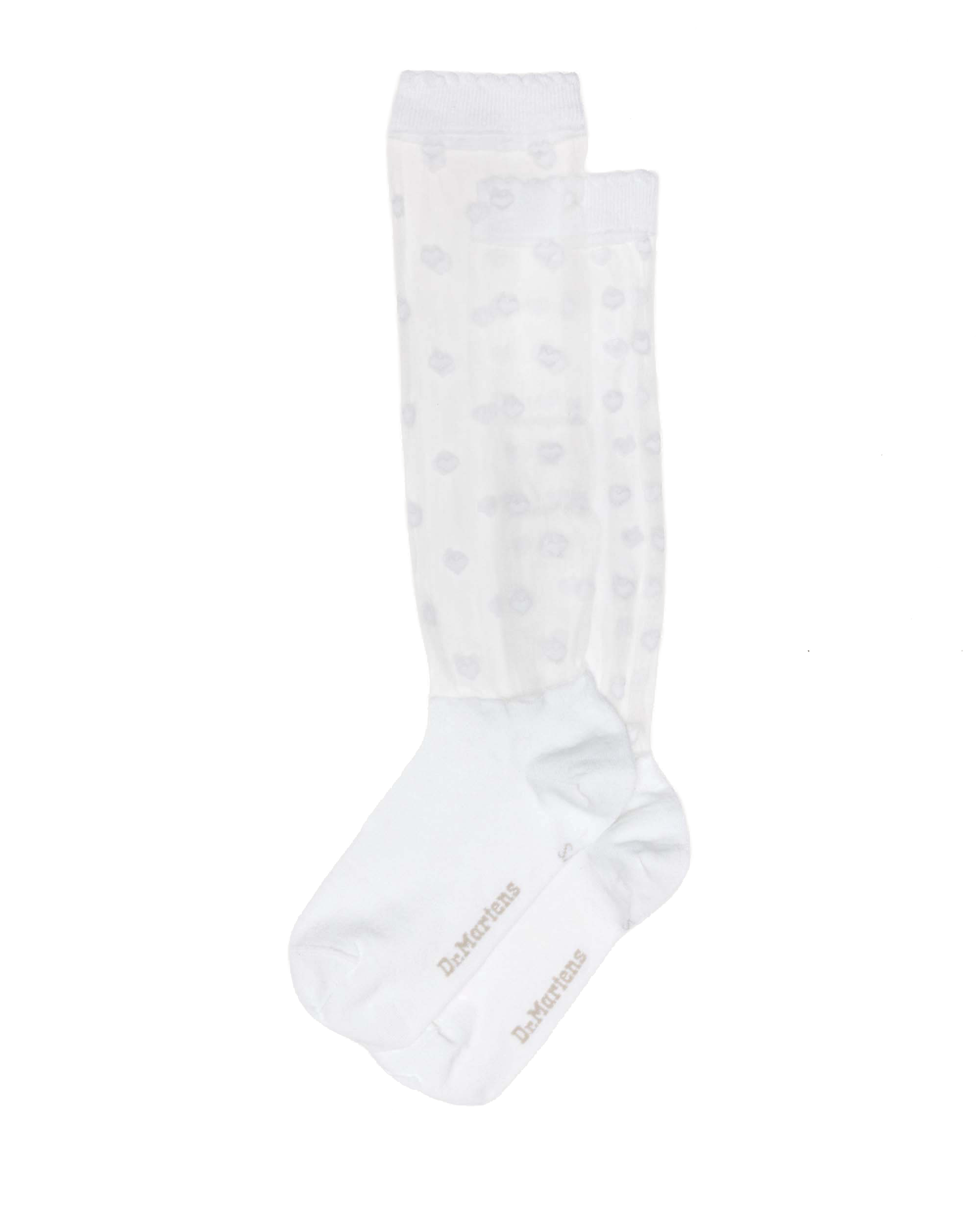Short Heart Mesh Organic Cotton Blend Socks