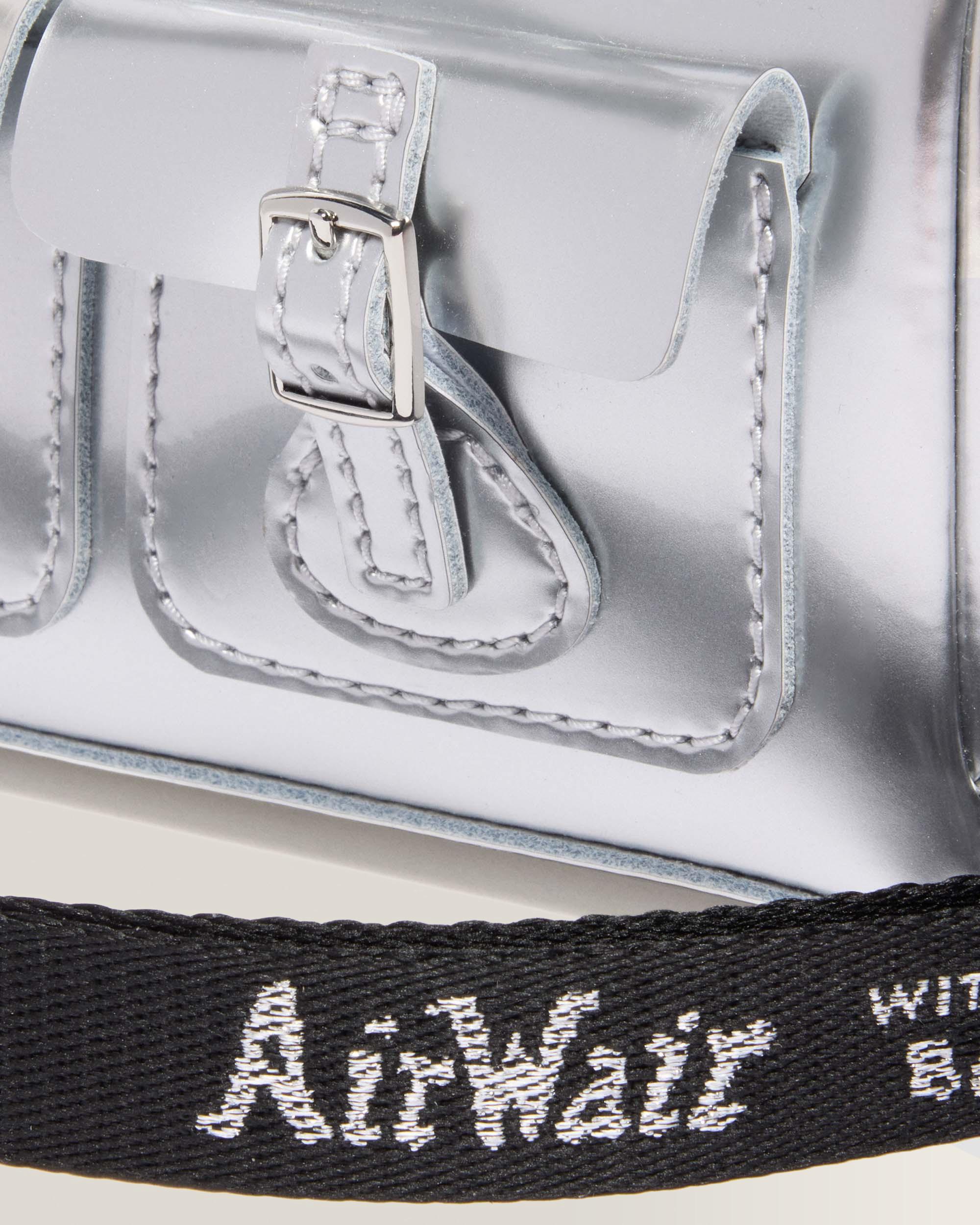 Mini Top Handle Bag Bag Silver Metallic Patent Lamper