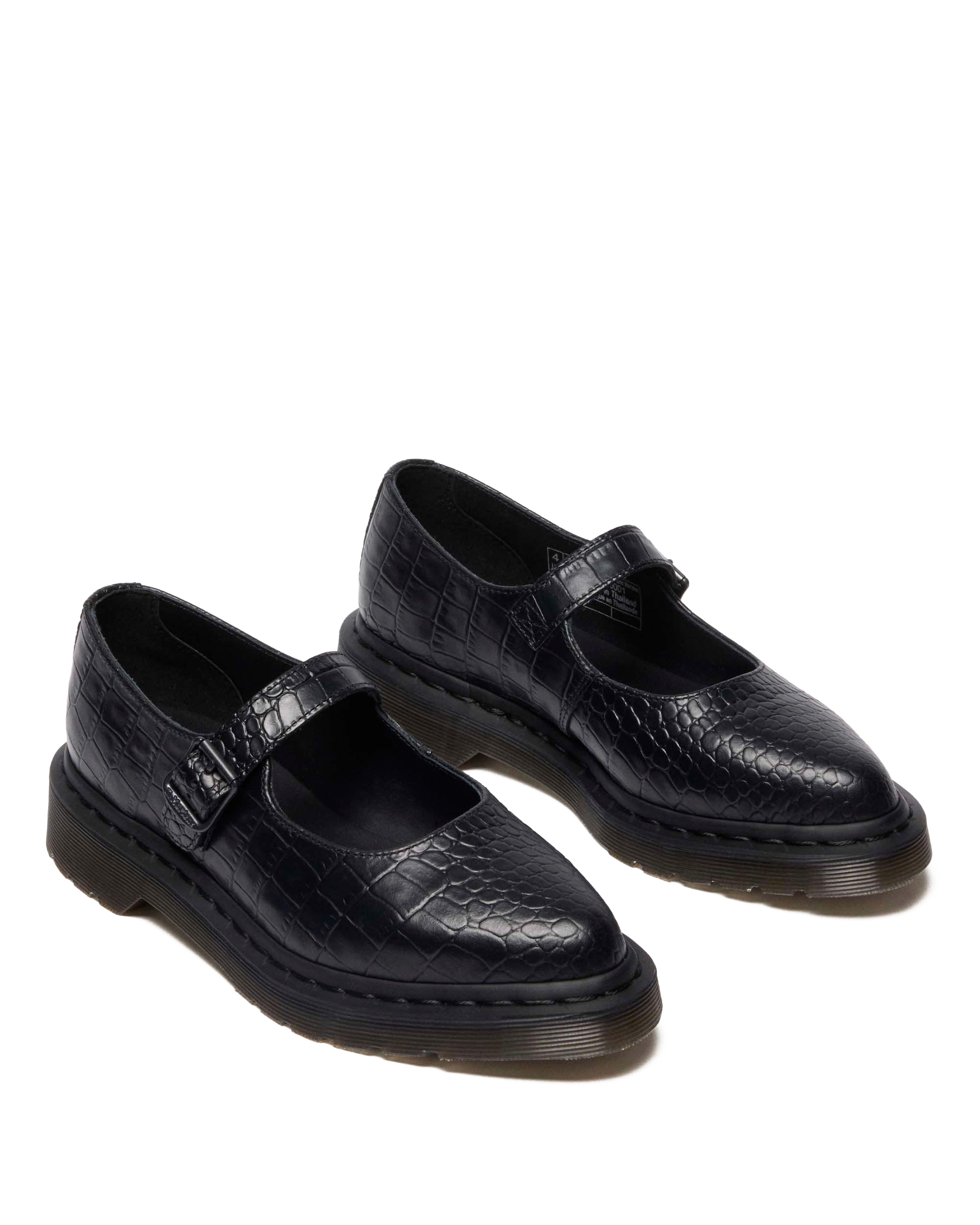 Elphie Mary Jane Emboss Leather Shoes
