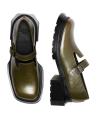 MAYBOLE MARY JANE SQUARE TOE LEATHER SHOES