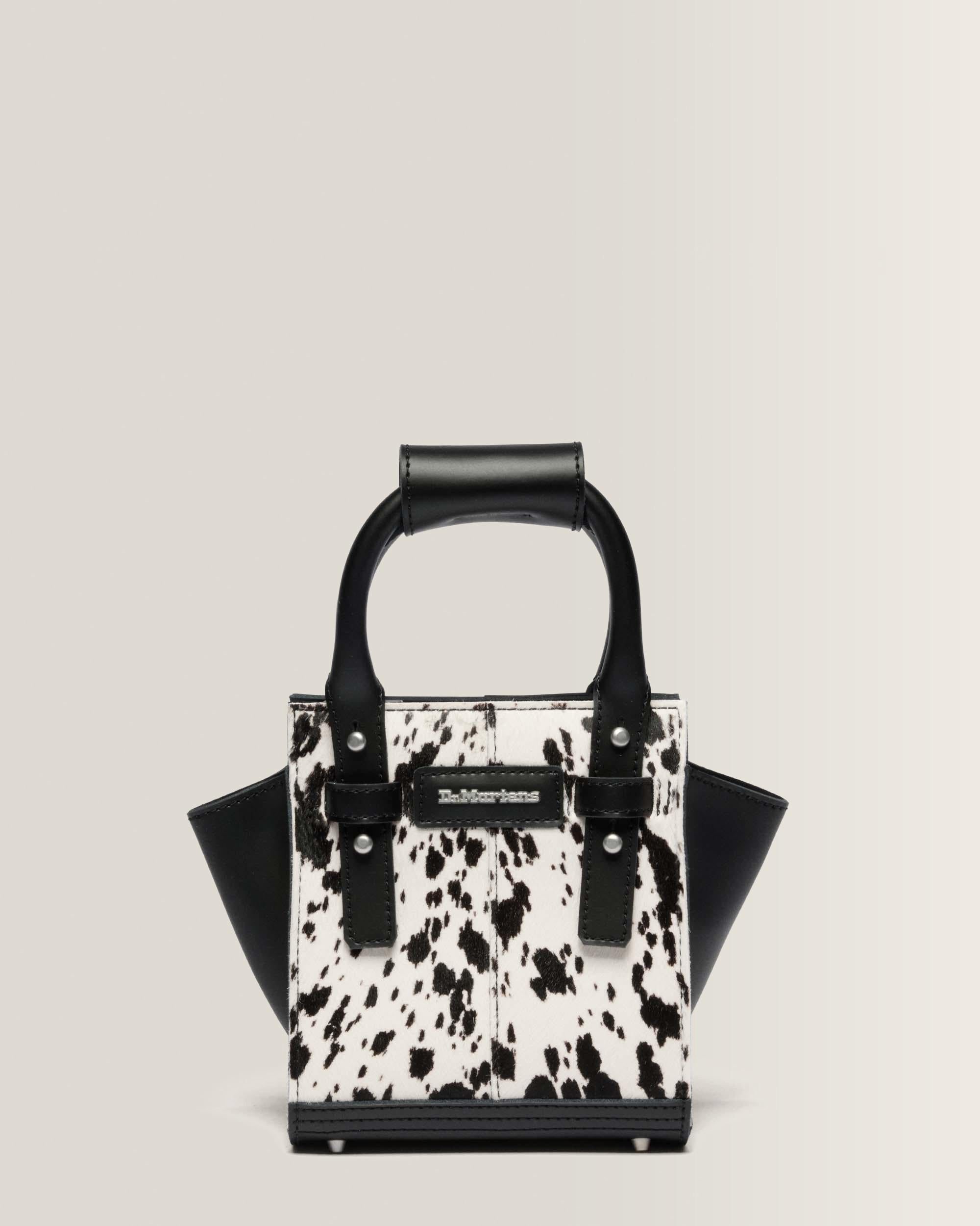 Extra Small Dalmatian Hair On Leather Tote Bag