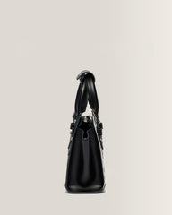Extra Small Dalmatian Hair On Leather Tote Bag