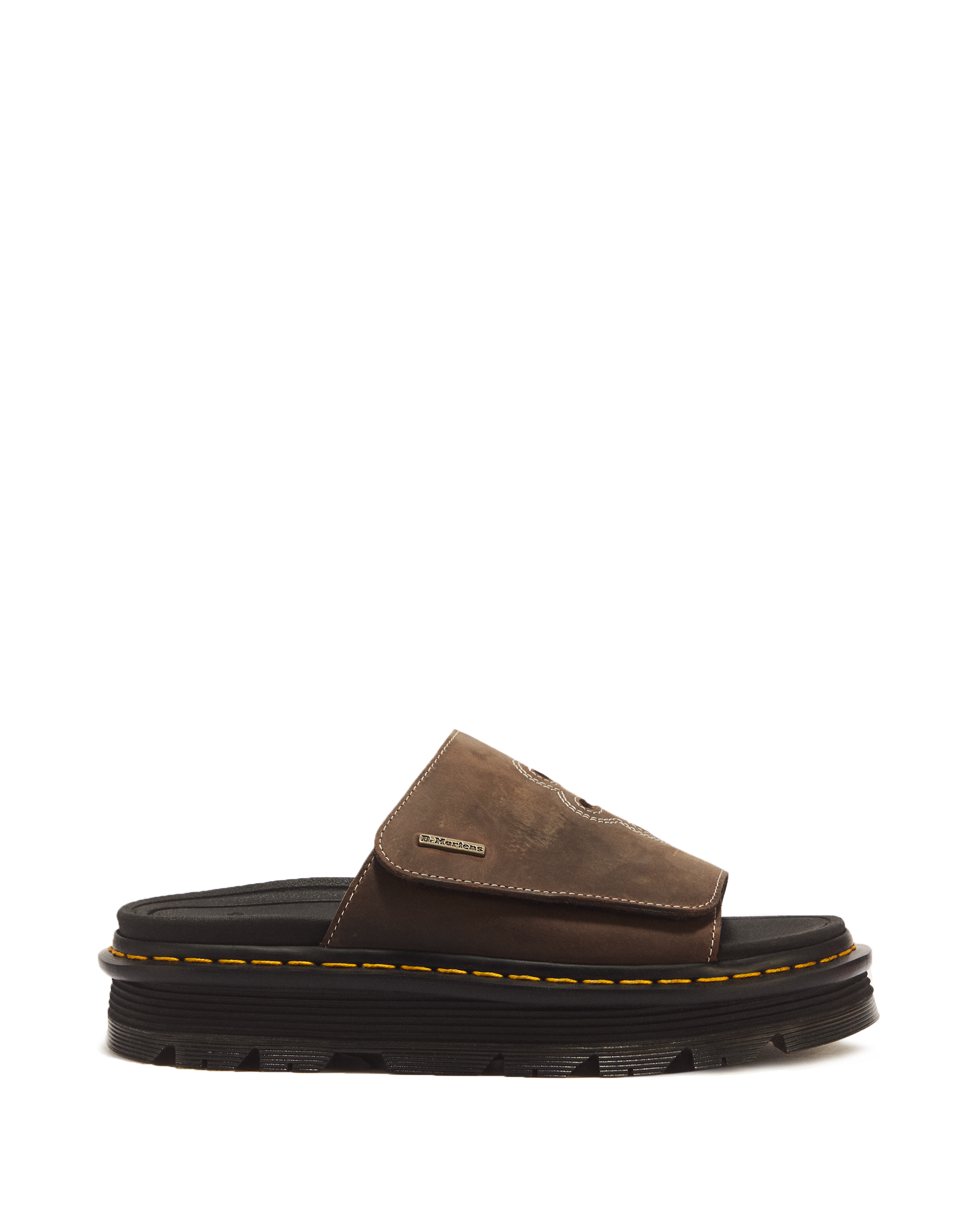 Zebzag Flower Crazy Horse Leather Slides