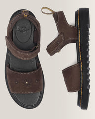 Toddler Marlowe Flower Debossed Nubuck Strap Sandals