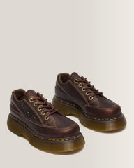Buzz 5-Eye Flower Grizzly Leather Shoes