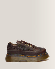Buzz 5-Eye Flower Grizzly Leather Shoes