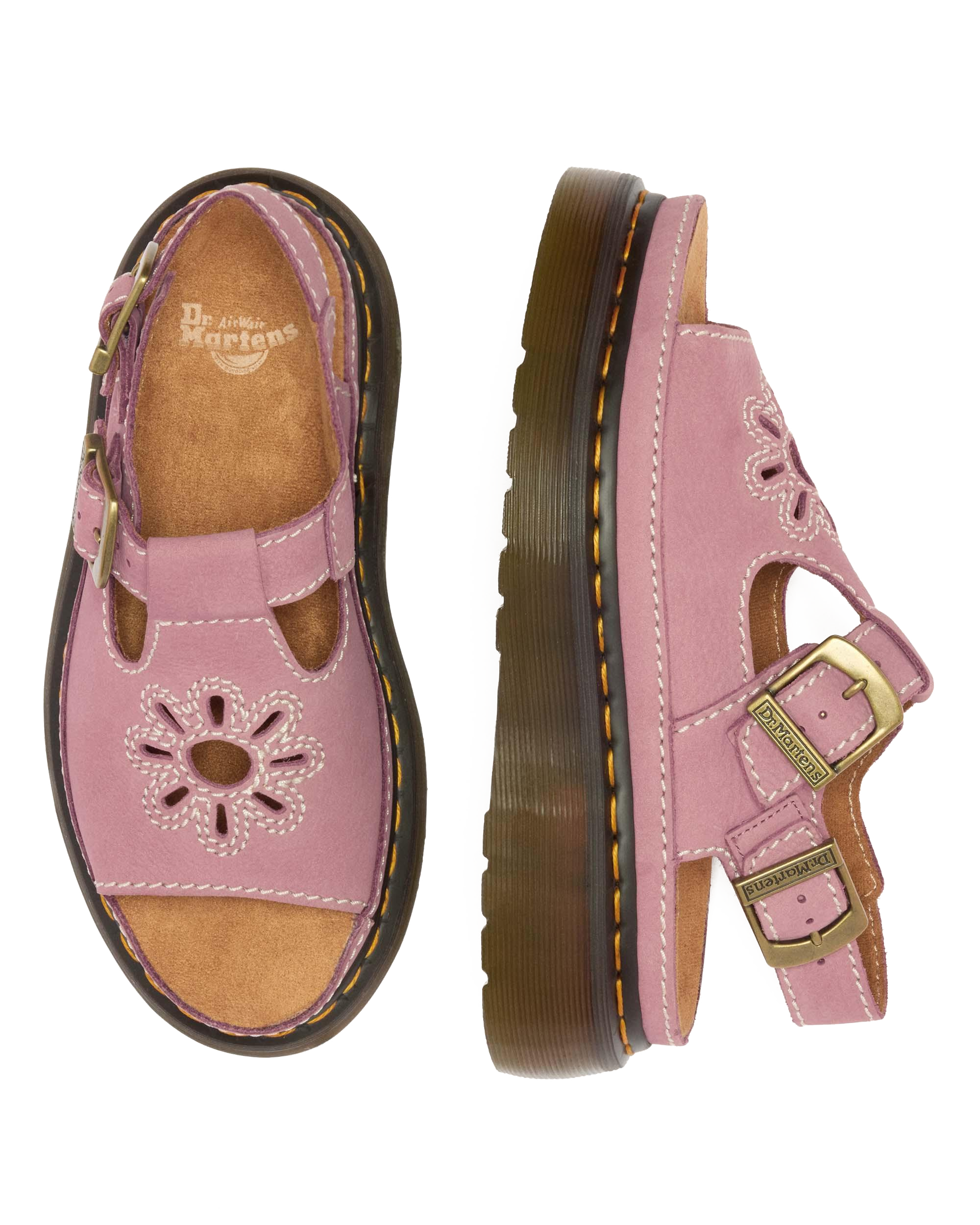 Dunnet Flower Nubuck Platform Sandals